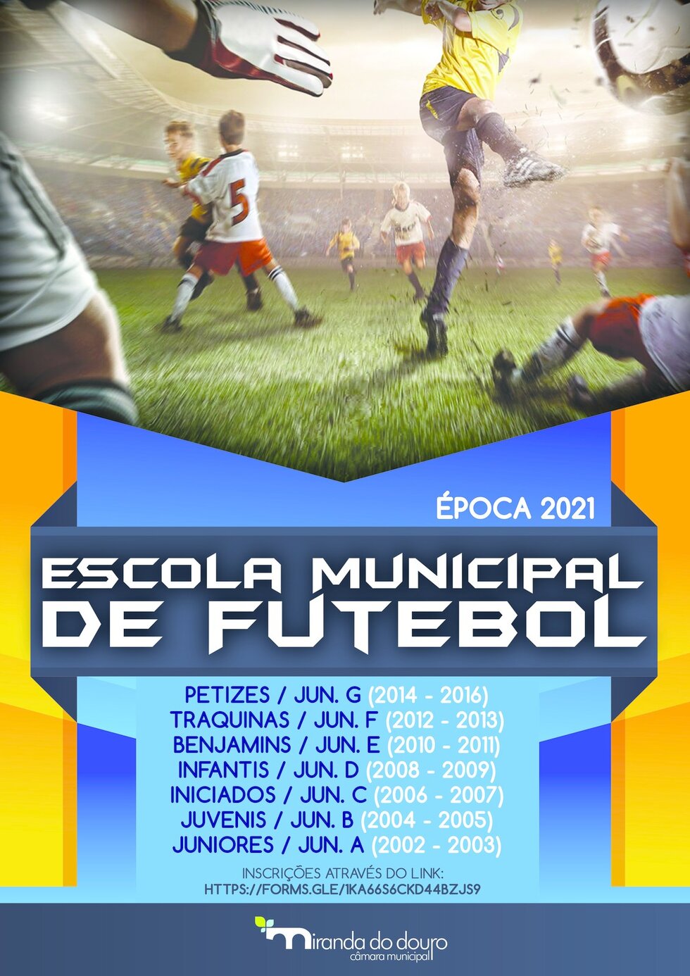 Inscrições para Escolinha de Futebol