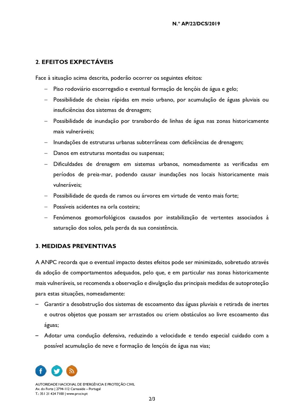 Aviso &agrave; Popula&ccedil;&atilde;o _ PRECIPITA&Ccedil;&Atilde;O, NEVE, VENTO E AGITA&Ccedil;&Atilde;O MARITIMA_page-0002