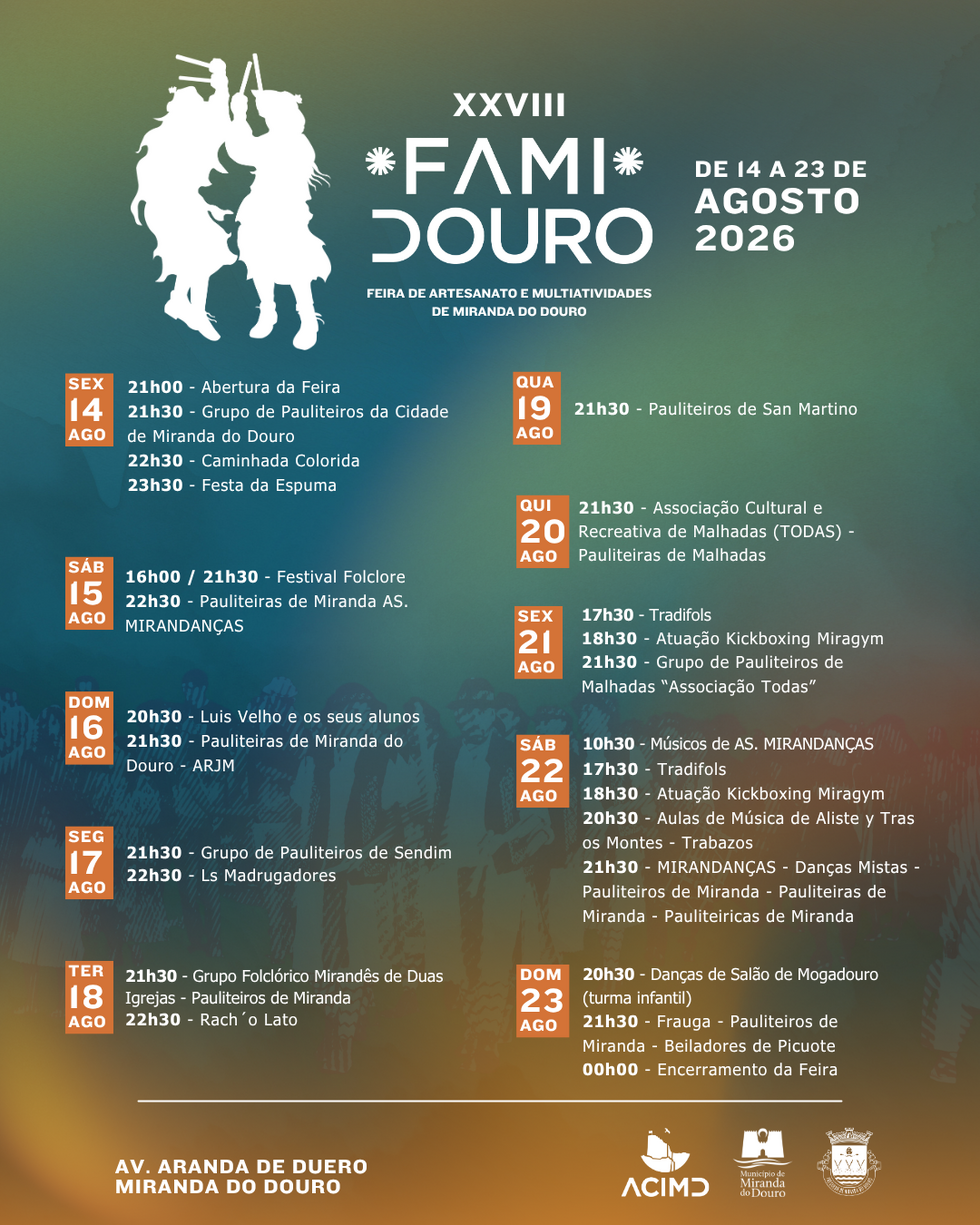 Programação FAMIDOURO 2026